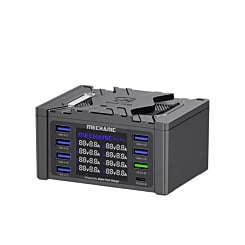 MECHANIC V-Power 8 Pro 8-Ports Digital Display High Power Quick Charger (Only Ground Shipping)