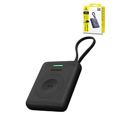 BASEUS EnerFill FW11 Portable Wireless Charger with Built-in Cable for Apple Watch (5W) (1640mAh) (BLACK) (Only Ground Shipping)