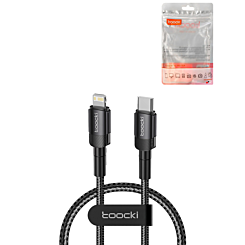 Toocki USB C-L Non-MFI Fast Charging Data Cable (GRAY / BLACK) (3ft) (20W) (Only Ground Shipping)