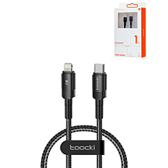Toocki USB C-L Non-MFI Fast Charging Data Cable (BLACK) (3ft) (20W) (Only Ground Shipping)