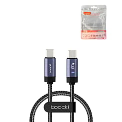 Toocki USB C-C Super Fast Charging Data Cable with Indicator Light (BLUE) (100W) (3ft) (Only Ground Shipping)