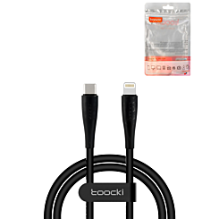 Toocki USB C-L Fast Charging Data Cable NON MFI (BLACK) (6ft) (20W) (Only Ground Shipping)