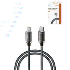 Toocki USB C-C Crystal Fast Braided Charging Data Cable (BLACK) (6ft) (100W) (Only Ground Shipping)