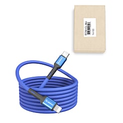 Esoulk USB C-L Non-MFI Braided Charging Cable (BLUE) (4ft) (30W) (Only Ground Shipping)