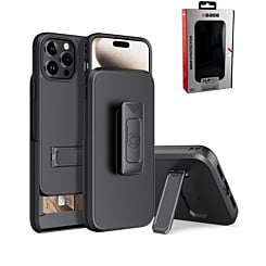 xBase by PowerPeak -  Duraclip Series Combo Case MagSafe Belt Clip Holster for iPhone 15 Pro Max (Only Ground Shipping)