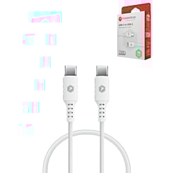 PowerPeak ECONOMY USB C-C Cable (WHITE) (3ft) (60W) (Only Ground Shipping)