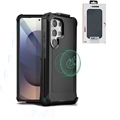 xBase by PowerPeak - Magsafe Heavy Duty Case with Clips - BLACK for Galaxy S25 Ultra (Only Ground Shipping)