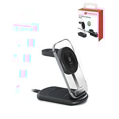 PowerPeak (3in1) Folding MagCharge Wireless Charging Station (15W) (BLACK) (Only Ground Shipping)