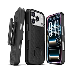 xBase by PowerPeak -  Duraclip Series Combo Case MagSafe Belt Clip Holster - BLACK for iPhone 17 Pro Max (Only Ground Shipping)