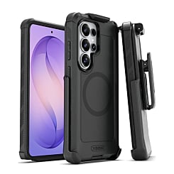 xBase by PowerPeak - Boulder Heavy-Duty MagSafe Co-Molded Rugged Protective Case w/ Belt Clip - (BLACK) for Galaxy S26 Ultra (Only Ground Shipping)