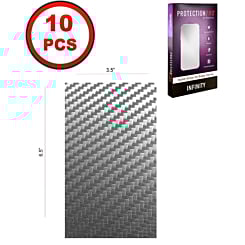 ProtectionPro - Blank Carbon Fiber Silver Film (Small) (Pack of 10)