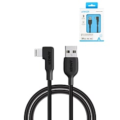 Anker Right Angle USB A-L Charging Cable (6ft) (12W) (BLACK) (Only Ground Shipping)