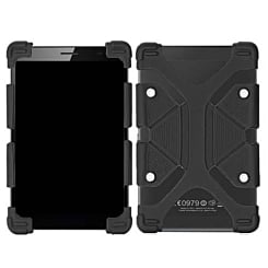 Universal 7"-7.9" Adjustable Shockproof Silicone Case -BLACK (Only Ground Shipping)