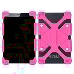 Universal 7"-7.9" Adjustable Shockproof Silicone Case -HOT PINK (Only Ground Shipping)