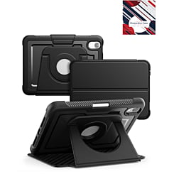 Magnetic Leather Case with Rotating Stand & Pen Holder - BLACK for iPad 10 2022 (10.9") / iPad 11 (A16) (Only Ground Shipping)