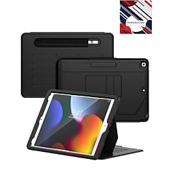 Magnetic Multi-Layers Protective Case with Pen Holder - BLACK for iPad 10.2" (7th / 8th / 9th) / Air 3 / Pro 10.5 (Only Ground Shipping)