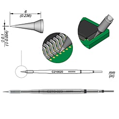 JBC C210-020 Conical Cartridge  0.1