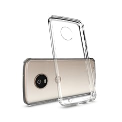 Motorola G6 Hybrid Case with Air Cushion Technology -CLEAR (Only Ground Shipping)