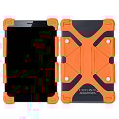 Universal 8"-8.9" Adjustable Shockproof Silicone Case -ORANGE (Only Ground Shipping)