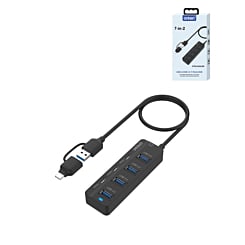 Onten 7in2 USB C + USB A Expander (1 x USB 3.0 / 3 x USB-A 2.0 / 3x USB C) (Only Ground Shipping)