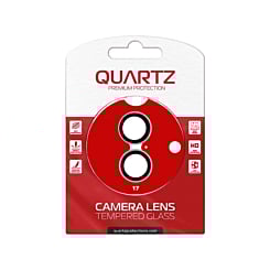 QUARTZ HD Tempered Glass with Metal Ring for iPhone 17 Back Camera (SILVER)