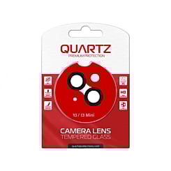 Grab the wholesale deals on the Quartz HD Tempered Glass in Black for iPhone 13 and 13 Mini Back Camera with Glitter Diamond Camera Lens.

