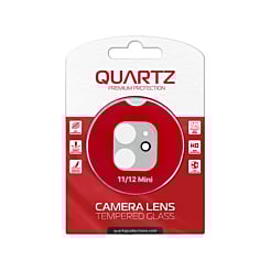 Buy the QUARTZ clear back camera tempered glass for iPhone 11 and 12 Mini.
