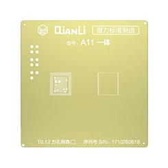 Buy the QianLi 3D golden stencil CPU for iPhone 8, 8P, and X with A11 chip. This item is not returnable.