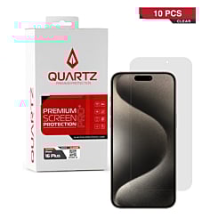 Grab the wholesale deals on the Quartz Clear Tempered Glass for iPhone 16 Plus Pack of 10.