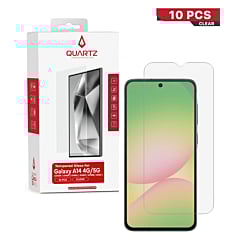 QUARTZ Clear Tempered Glass for Galaxy A14 4G (A145R / A145P / 2023) / A14 5G (A146U / A146P / A146B / 2023) (Pack of 10)