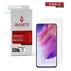 Purchase the QUARTZ Clear Tempered Glass for Galaxy S21, Single Pack.