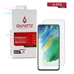 Stock up on the QUARTZ Clear Tempered Glass for Galaxy S21 FE, Pack of 10.