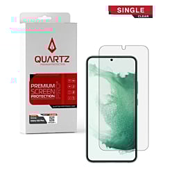Purchase the QUARTZ Clear Tempered Glass for the Galaxy S22 Plus, single pack.
