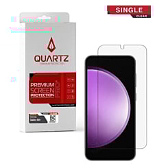 Order the QUARTZ clear tempered glass for Galaxy S23. Single pack.