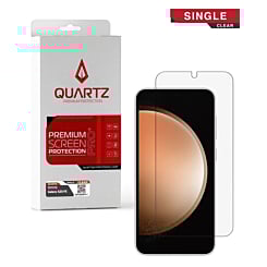 Grab the wholesale deals on the QUARTZ Clear Tempered Glass for Galaxy S23 FE, single pack.
