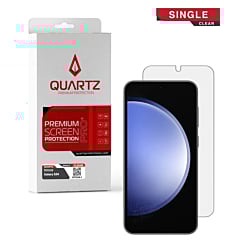 Buy the QUARTZ Clear Tempered Glass for Galaxy S24 and S25, single pack.