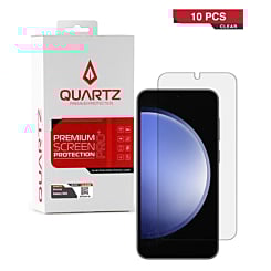 Shop the QUARTZ Clear Tempered Glass for Galaxy S24 and S25, pack of 10.