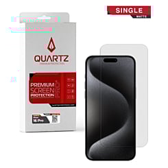 Grab wholesale deals on the QUARTZ Matte Tempered Glass for iPhone 16 Pro, single pack.