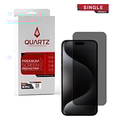 Buy the QUARTZ Privacy Tempered Glass for iPhone 16 Pro, single pack.