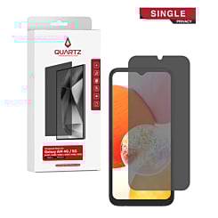 QUARTZ Privacy Tempered Glass for Galaxy A14 4G (A145P / A145R / 2023) / A14 5G (A146U / A146P / A146B / 2023) (Single Pack)
