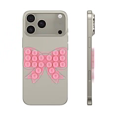 Fashion Bow Beads Silicone Suction Cup Phone Holder - PINK (Only Ground Shipping)