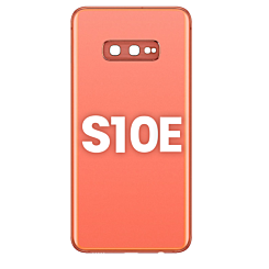 Order the back glass with camera lens and adhesive for Galaxy S10E in Flamingo Pink.