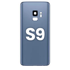 Back Glass with Camera Lens and Adhesive for Galaxy S9 (CORAL BLUE)