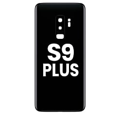 Back Glass with Camera Lens and Adhesive for Galaxy S9+ (BLACK)
