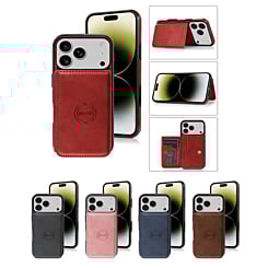 Leather Pocket Wallet Case for iPhone 17 Pro (Only Ground Shipping)