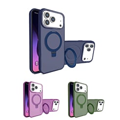 Carbon Wireless Charging Case with Ring Stand for iPhone 17 Pro (Only Ground Shipping)