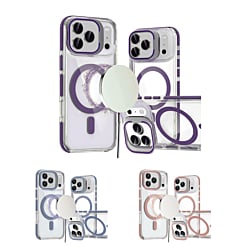Thin Magnetic Clear Case with Camera Stand Kickstand for iPhone 17 Pro (Only Ground Shipping)