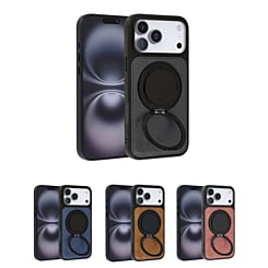 Slim Leather Case with Wireless Charging Kickstand for iPhone 17 Pro Max (Only Ground Shipping)