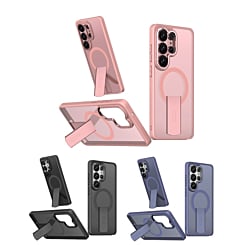 Slim Translucent Wireless Charging Case with Folding Stand for Galaxy S26 Ultra (Only Ground Shipping)