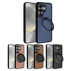 Slim Leather Case with Wireless Charging Kickstand for Galaxy S26 Ultra (Only Ground Shipping)